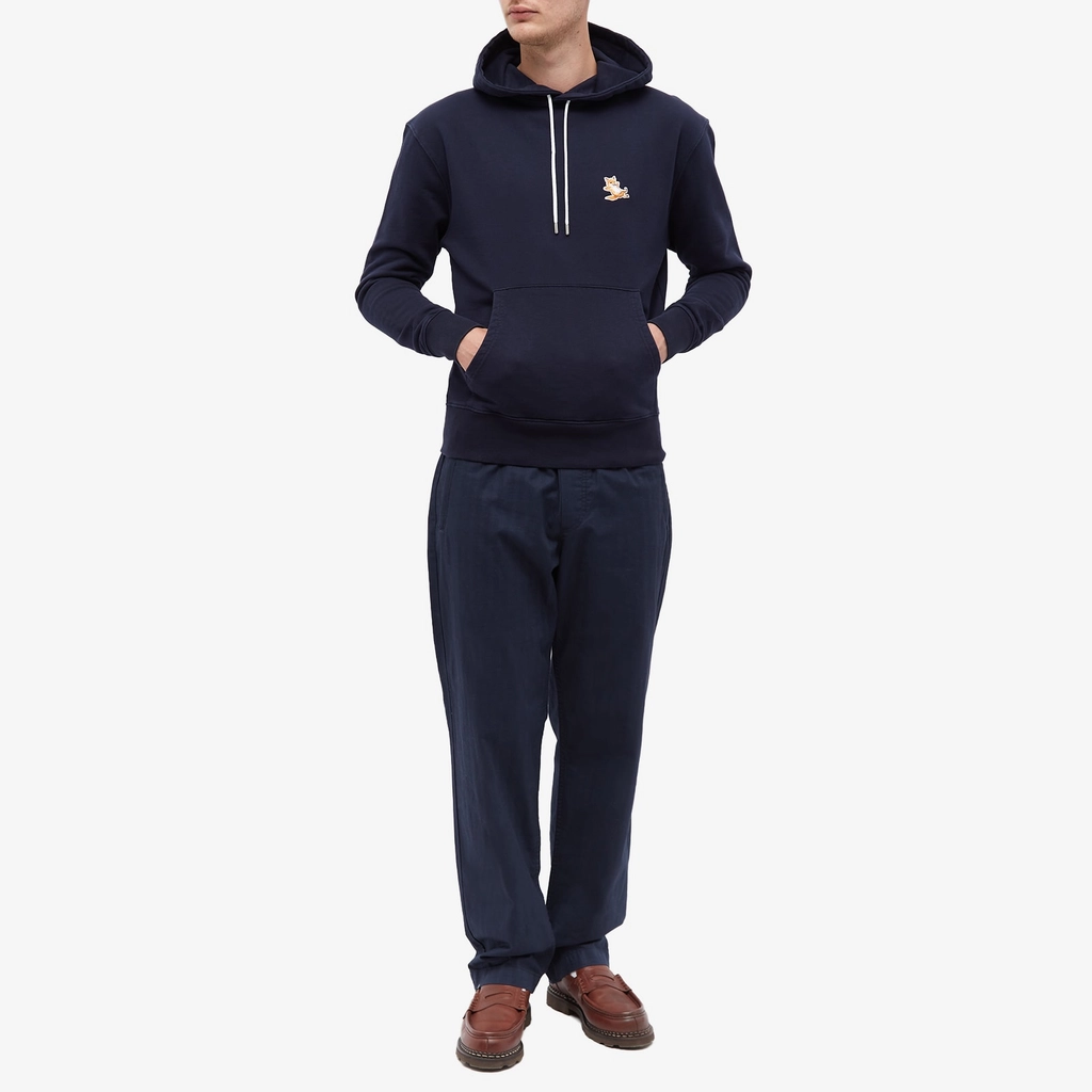 Maison Kitsune Chillax Fox Patch Classic Hoodie Navy
